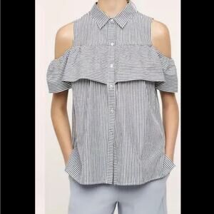 Sunday in Brooklyn | Scilla Blue and White Blouse Size S